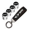 For Mini ww33Car Tire Wheel Valve Caps Cover Suede Car Key Chain Ring Keychain For MINI WORKS One Cooper JCW R60 R59 R58 R57 R56 R55 R53 R52