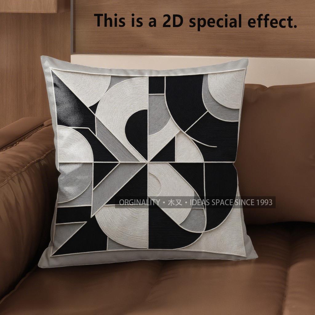 2D Modern Abstract Pattern Digital Print Pillow Covers Pattern Cushion Cover Suitable For Sofa Bedroom Car Pillow Cover