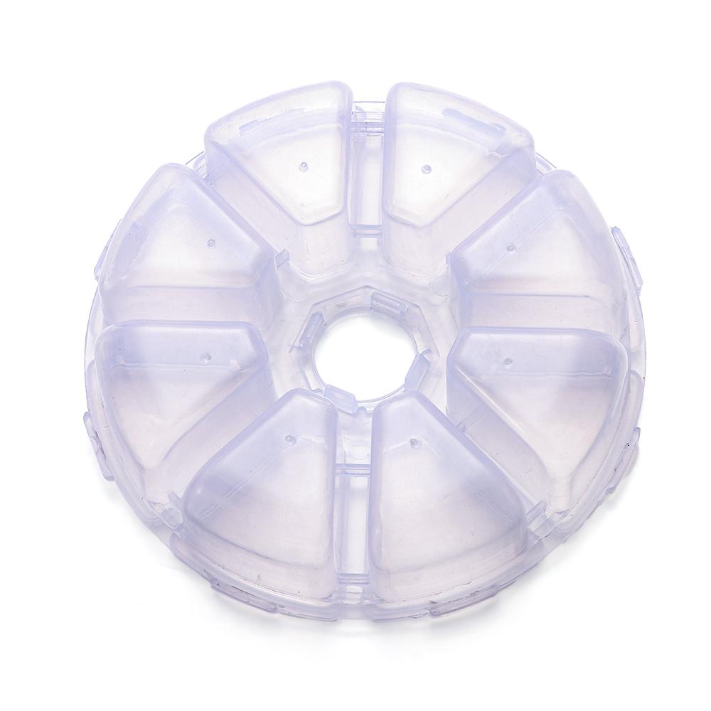 Fashion Transparent Beads Empty Storage Box Jewelry Container 8 Grids Nail Art Rhinestones Case