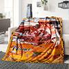 Fantasy Dragon And Warrior Blanket With Customizable Name Comfortable In All Seasons Suitable For Sofas Beds Travel Camping And Office Decoration A