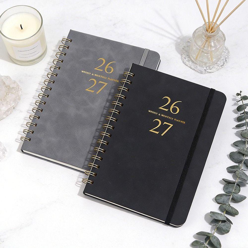 PU Leather Agenda Book Colorful Inner Page Appointment Book To Do List Notepad  for Student Gift
