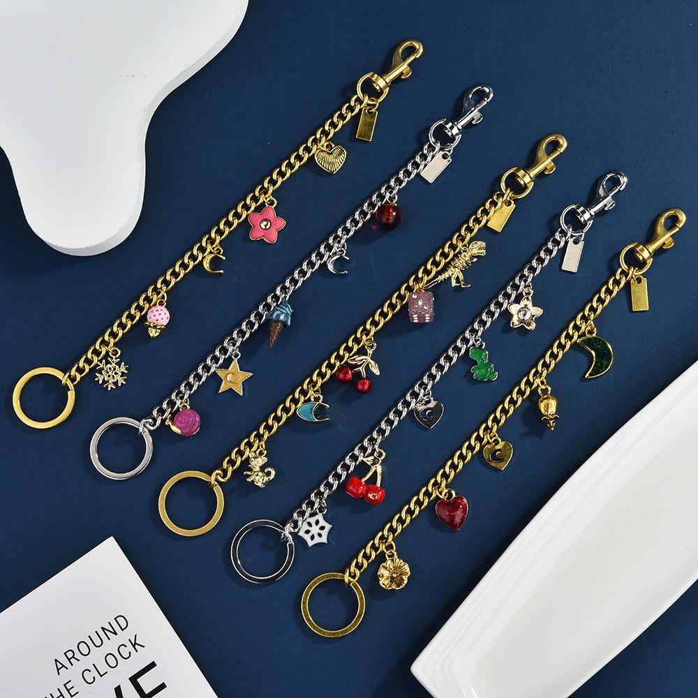 Modischer Frucht-Anhänger Metall-Taschenanhänger Mit Gold- und Silberfinish Für Damen Crossbody-Taschen