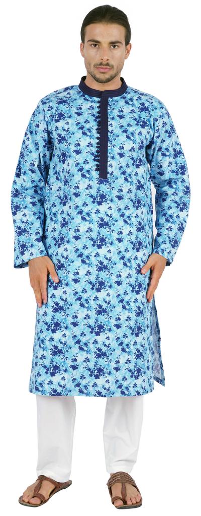 Atasi Long Sleeves Kurtas For Men  S Mandarin Collar Neck Wear Traditional