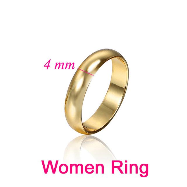 Rings for Couple Gold Engagement Ring for Men Women Wedding Jewelry