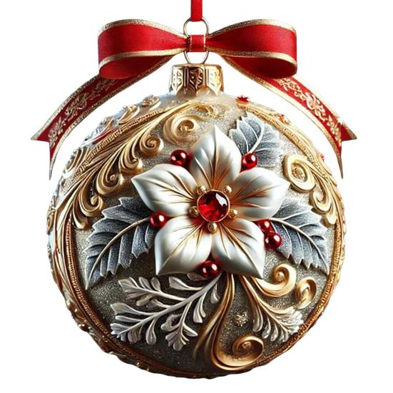 3D-Weihnachtsschmuck „Märchenplanet“, Schneekugeln, Weihnachtsbaum, Schneeflocke, Rentier, Hängedekoration für den Urlaub, Heimdekoration