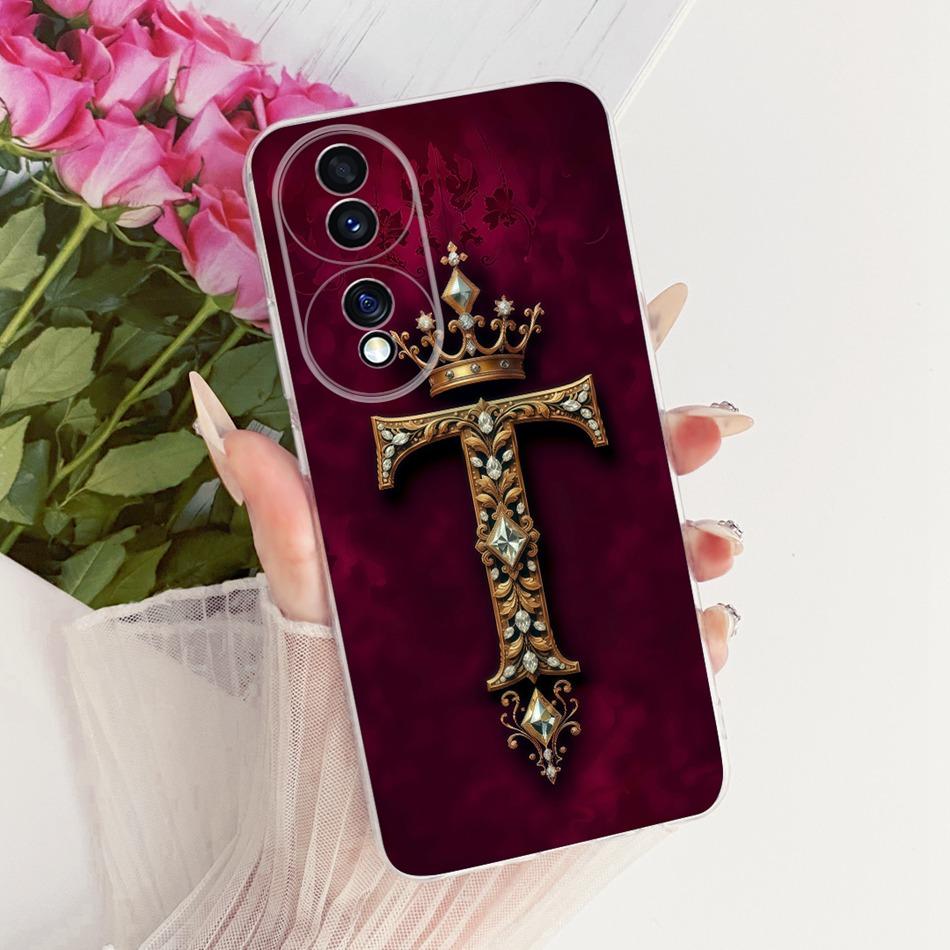 Fashion Crown Letter Case For Honor 70 Honor70 Pro Plus Soft Silicone TPU Back Cover For Honor 70 Pro+ 70Pro Phone Cases