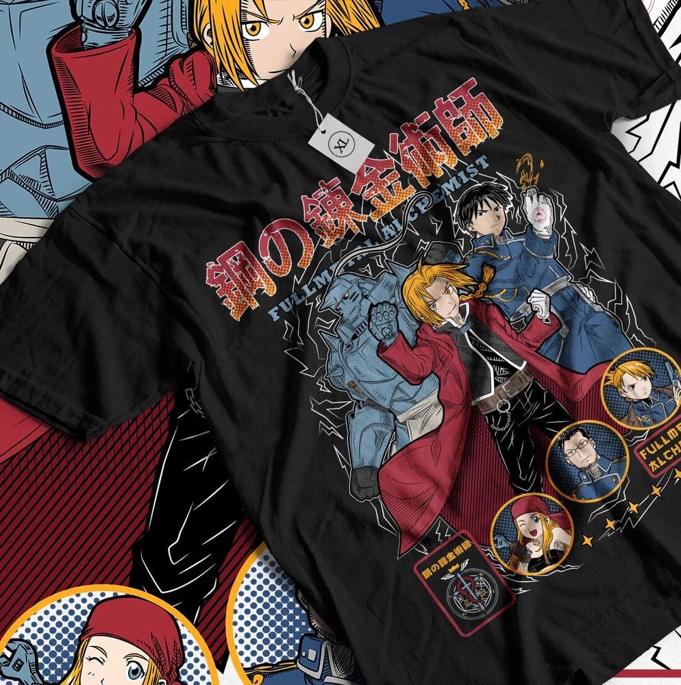 Fullmetal Alchemist TShirt Brotherhood Alphonse Elric Anime Tshirt Black