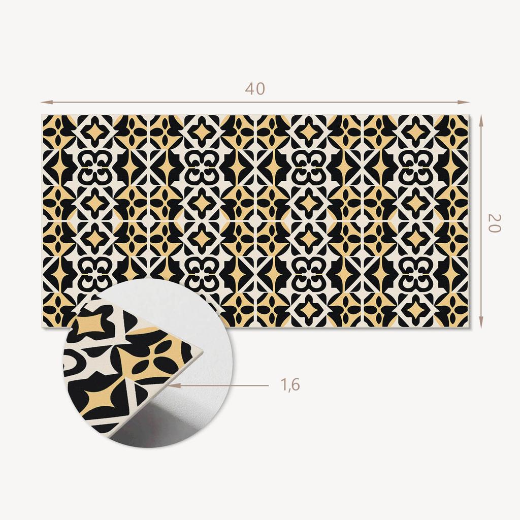 Komplet Kafelków Winylowych Samoprzylepnych Geometryczne Wzory Na Tle 10X40X20 Cm