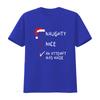 Naughty Nice An Attempt Funny List Xmas Men Christmas T Shirt Black Medium Vintage Washed Versatile Streetwear Homme Breathable