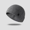 Autumn Winter Warm Knitted Hat Men Women Solid Color Ribbed Beanies Hat Outdoor Windproof Thick Hiking Cycling Hat