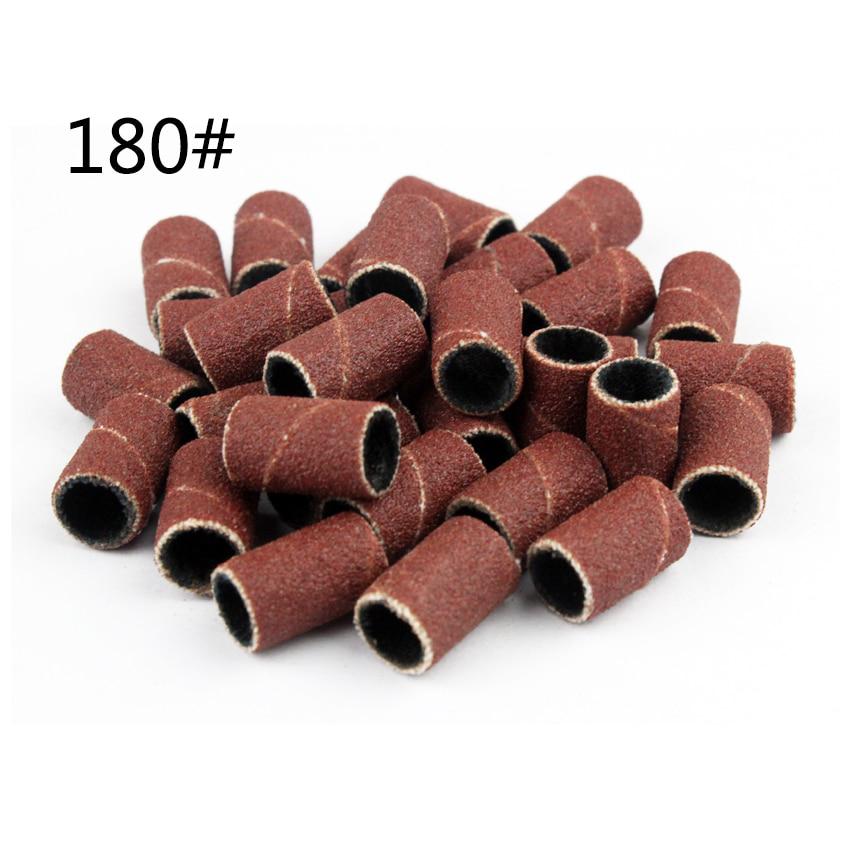100Pcs/Pack Sanding Bands Manicure Pedicure Nail Electric Drill Machine Grinding Sand Ring Bit