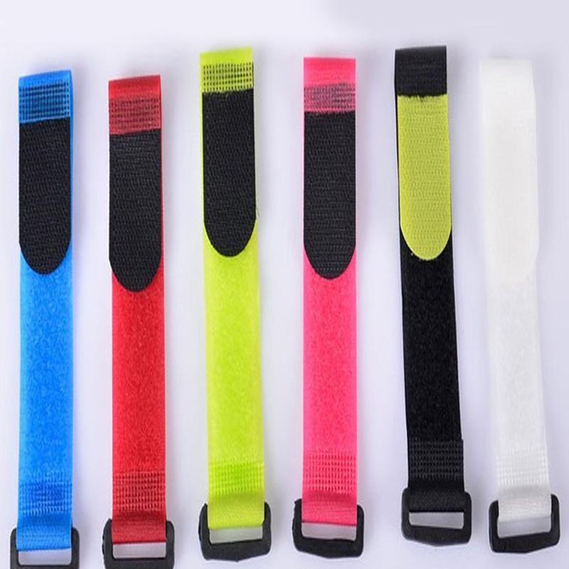 10Pcs Reusable Fishing Rod Tie Holder Strap Suspenders Fastener Hook Loop Cable Cord Ties Belt