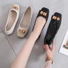Women's Lightweight Square Toe Flats Comfort Slip On Flat Ballet Shoes for Women Business Casual Loafer Dressy Shoes for Evening Party Wedding