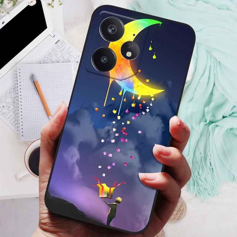 Für Realme Neo7 Hülle Weiche Silikonhülle Schwarzer Bumper TPU Für Realme Neo 7 Hülle Neo7 5G Funda Handyhüllen Matte Rückseite