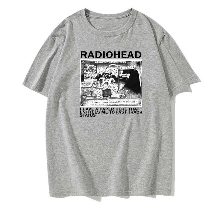 Pánske klasické tričko Radiohead Tričko Turné po Severnej Amerike Rockový chlapec Hombre Hip-Hop Street Bavlna Európska veľkosť Tričko Top