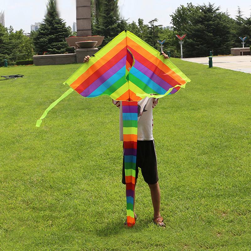Non-Toxic Large Beach Delta Kite For Adults And Kids Extremely Easy To Fly For Beginners Comes With 100M String Kite Handle