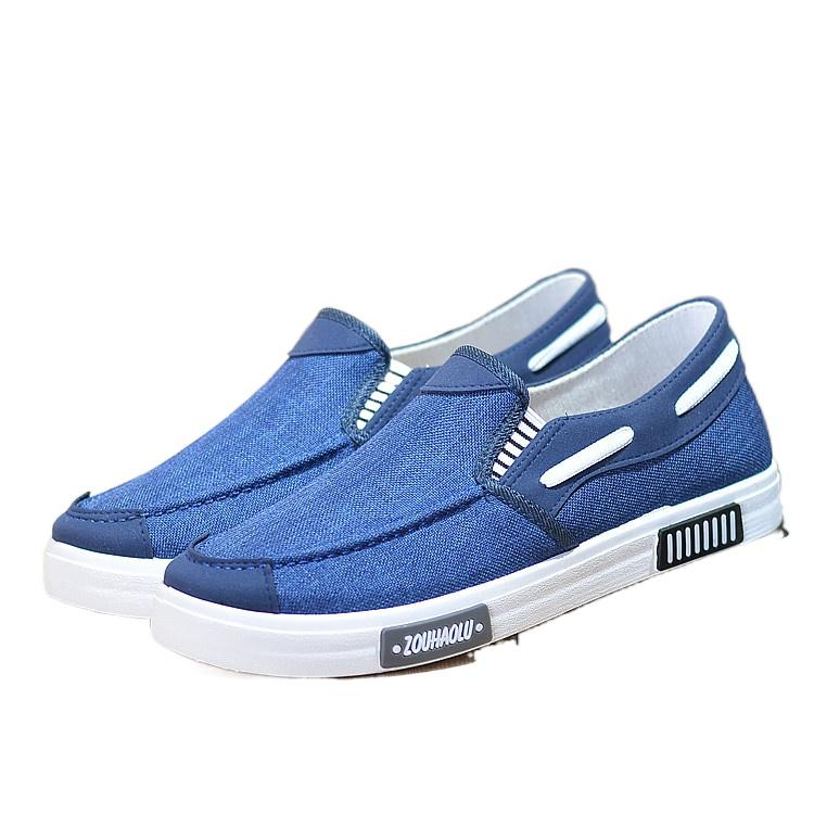Fashion Summer Men Canvas Casual Shoes Breathable Slip-on Men's Sneakers Soft-soled Comfortable Wild Man Flat Shoes Fashion Loafers Men