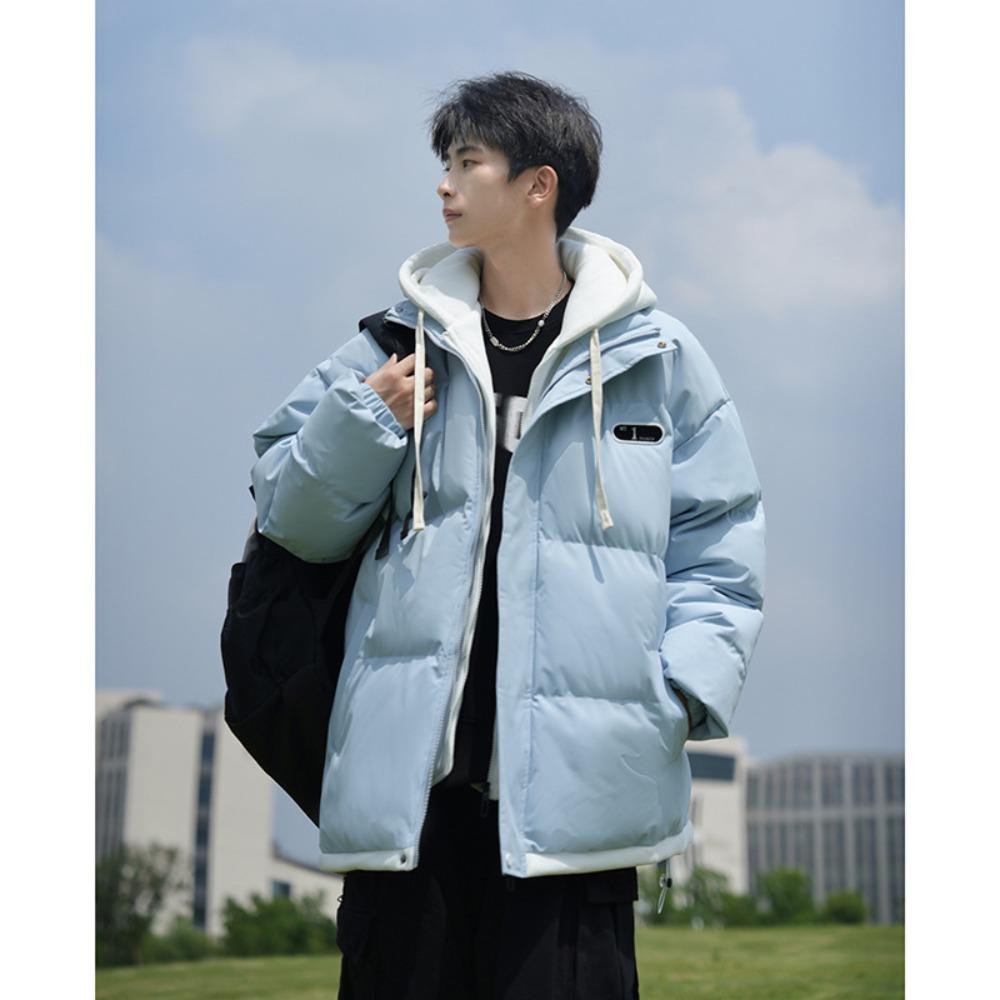 Fake Two-piece Coat Padded Coat for Men In Autumn and Winter, New Loose Warm Down Padded Coat Thickened Padded Jacket