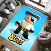 Stumble Guys Tumble Teppich für Wohnzimmer Schlafzimmer Zuhause Sofadekoration, Rutschfeste Bodenmatte für Kinder