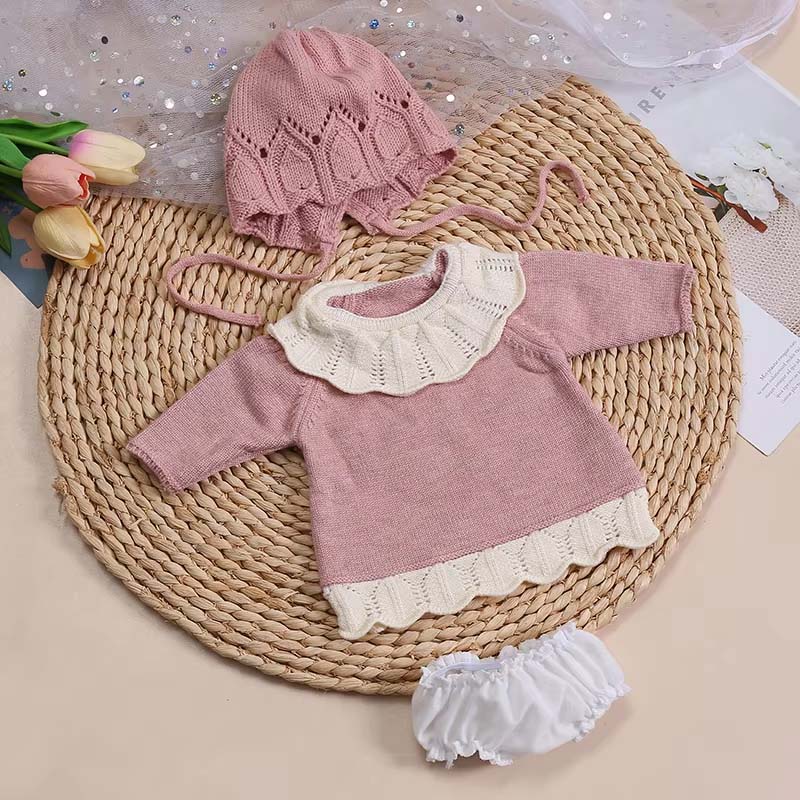 Reborn Baby Doll Clothes for 45cm Dolls Sweater Dress Baby Dolls Clothes Accessories Fashion Reborn Doll Dress Up Accessories