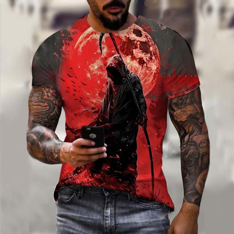 New Harajuku 3D Print Persia And India Paisley Pattern T Shirt For Men Hinduism Spiritual