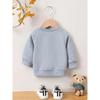 Kids Sweatshirt Christmas Reindeer Print Pattern, Comfortable Thin Crew Neck Sweatshirt for Spring and Autumn