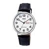 [Citizen Q&Q] Watch Analog Waterproof Date Day of the Week Leather Strap A202-304 Men's White