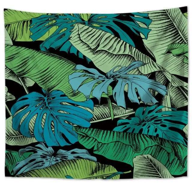 Tropical Monstera Leaf Tapestry Vibrant Green Art for Living Room Decor Enhance Your Space with Fresh and Natural Vibes