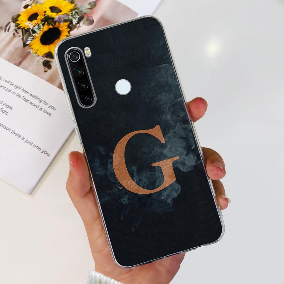 For Xiaomi Redmi Note 8 2021 Case Note 8T New 26 Letters Cover Soft Silicone Phone Case For Xiaomi Redmi Note 8 Pro Note8 Bumper