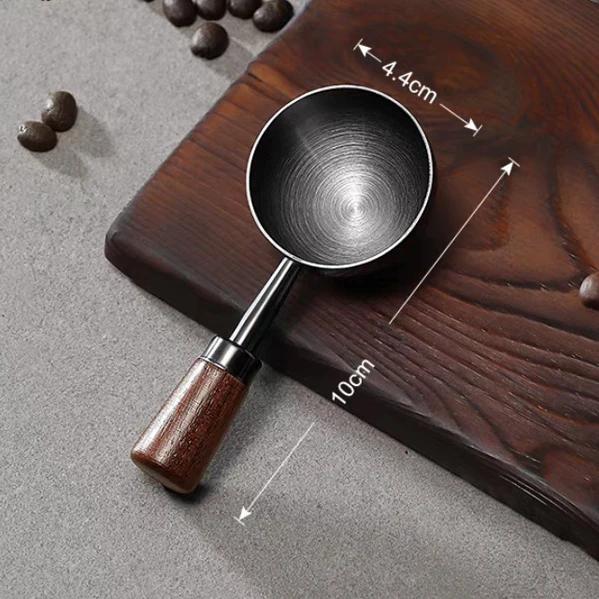 1pc Walnut Handle Measuring Spoon Coffee Powder Spoon Kitchen Home Baking Tool Measuring Cup Measuring Tools for Kitchen