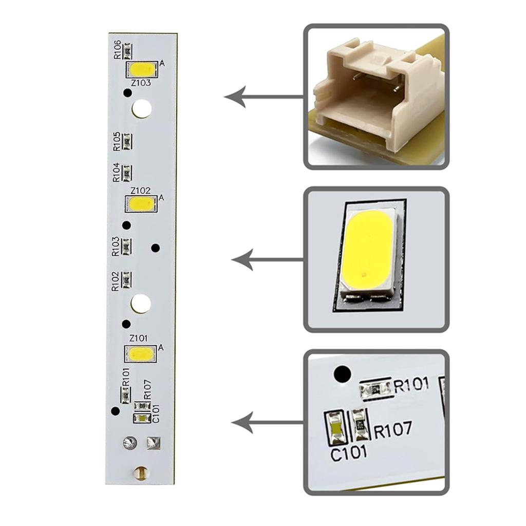 3 יח'/סט WR55X26671 לוח תאורת LED למקרר חלק למקרר תאורת LED למקרר מחליף 4468532 פלסטיק