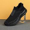 New fly-woven casual sports shoes men's soft-soled soft-faced mesh breathable running shoes coconut shoes