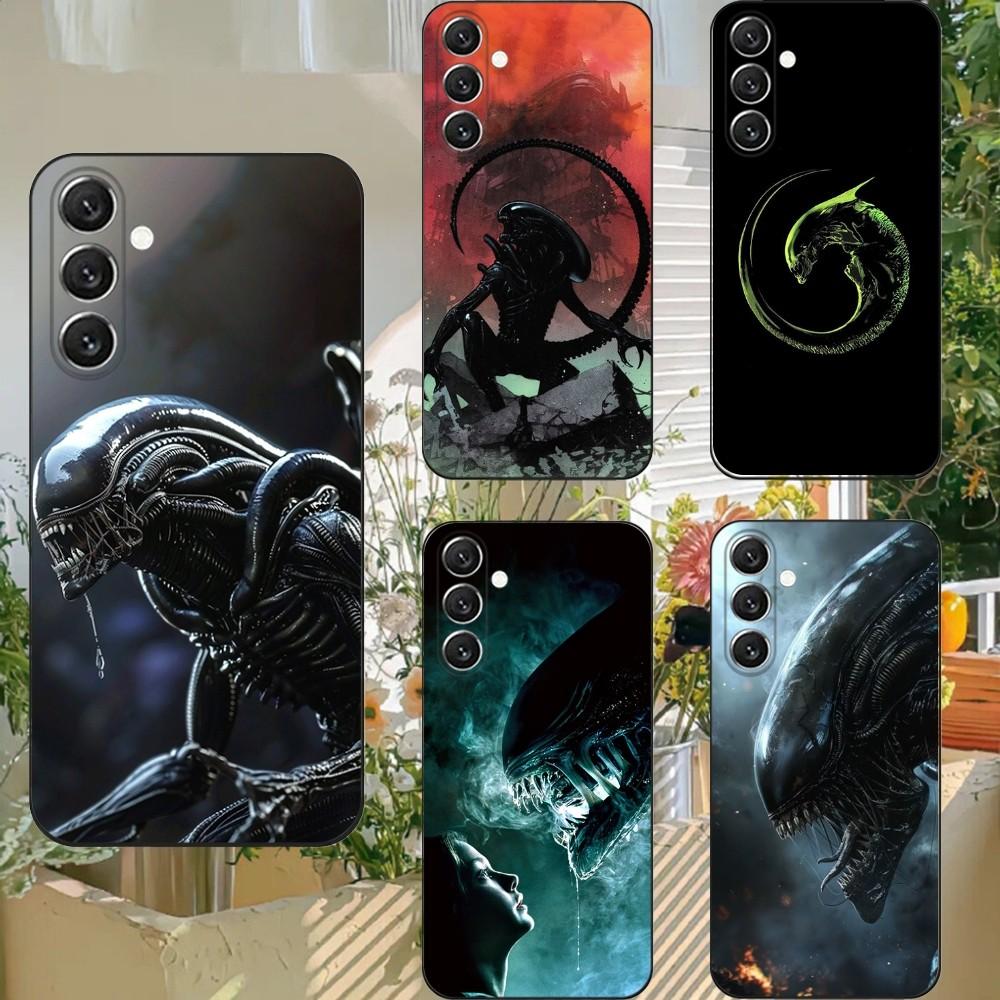 Movie A-Alien Xenomorph Phone Case For Samsung S25,S24,S21,S22,S23,S30,Ultra,S20,Plus,Fe,Lite,Note,10,9,5G Black Cover