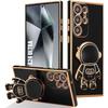 Case - BOOLING - for Samsung Galaxy S24 Ultra - Shockproof Protection - 3D Astronaut Stand - Black