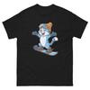 T-shirt Snowboarder Chat Bleu Fun Snowboard
