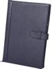 Carnet Fin en Cuir A5 Contient 2 avec Stylo et Carte 5 Couleurs NC1 [BLEU SINCÈRE] Couverture, Carnets, Porte-stylo, Marque-page, Emplacements, / (Marine foncé)