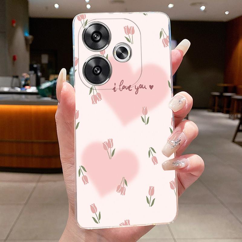 For Xiaomi Poco F6 5G Case Clear Luxury Fashion Butterfly Flower Soft Silicone TPU Casing For Redmi Turbo 3 PocoF6 5G Phone Case
