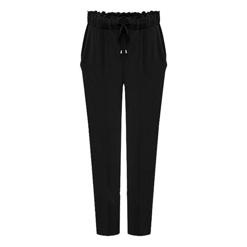 Comfortabele Dames Harembroek Lange Broek Met Trekkoord En Ademende Stof