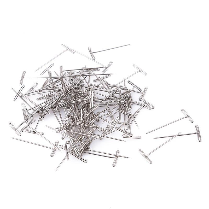 50PCS/100 PCS Wig Pack Steel T-pins for Blocking Knitting Modeling and Crafts
