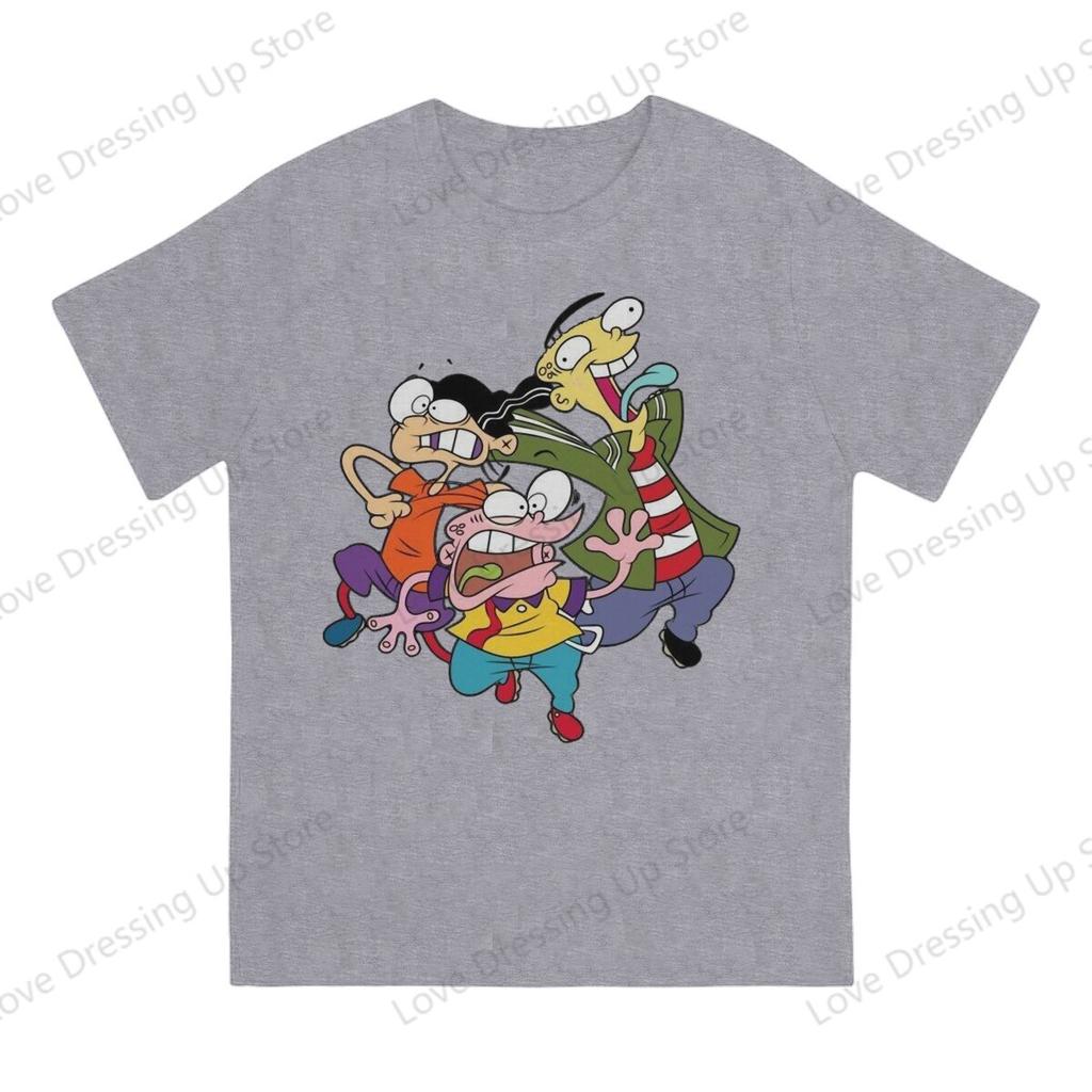 100% Bavlna Tričko Ed Edd N Eddy The Misedventures Tričko Unisex Cartoon Network 90. roky Absorpcia Potu Bežné Krátky Rukáv S6xl
