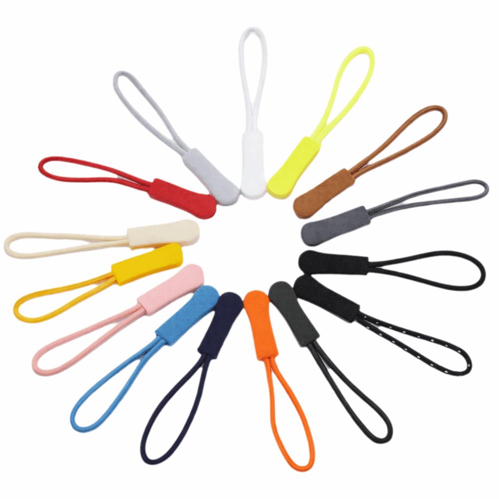 150 Pcs Lock Mechanism Zip Clip Buckle 15 Colors Slider Cord Rope Puller Zipper Pulls for Bag