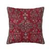 1Pc Red Persian Floral Cushion Cover, Bohemian Kilim Medallion Print Throw Pillow Case, Ethnic Home Decor For Sofa Bedroom
