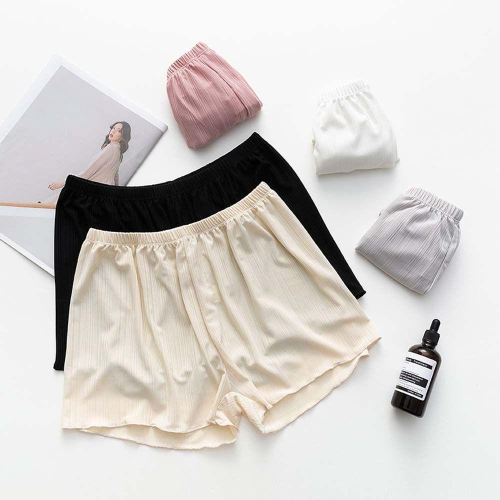 Pants Lace Loose Short Pants Satin Ice Silk Pajamas Shorts Shorts Pants Safety Short Pants Leggings