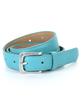 THE-ABON Oka Ceinture de Base en Similicuir Bleu Aqua