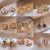French Retro Zircon Pearl Earrings: Light Luxury 925 Silver Needle Jewelry