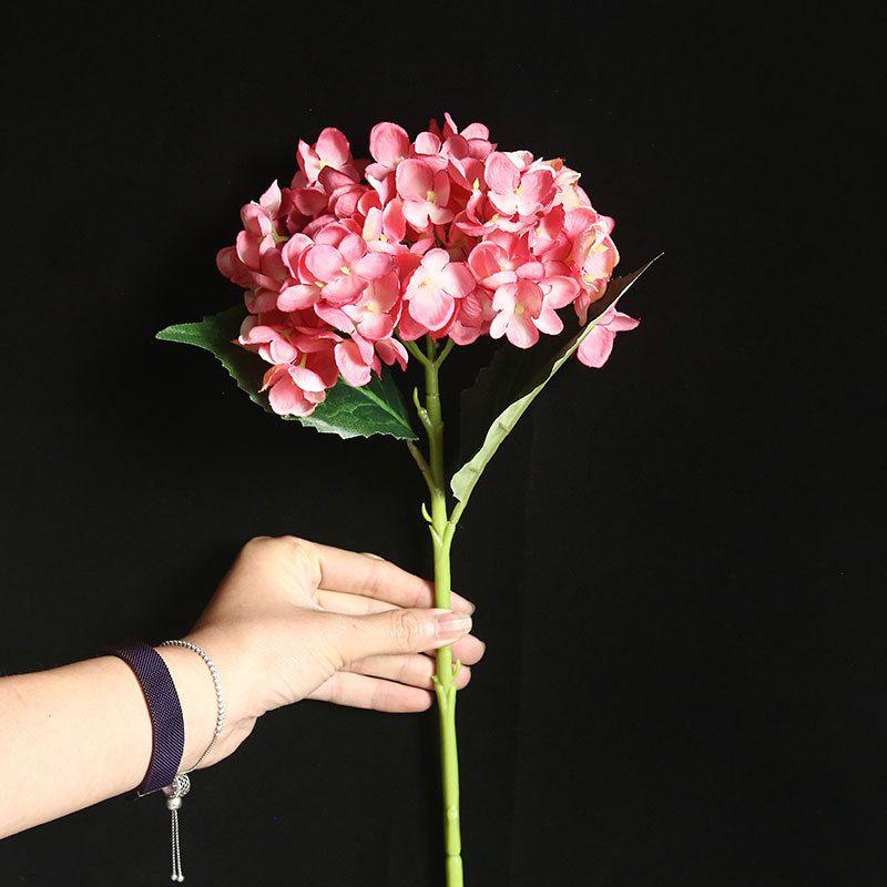 Exquisites 46cm künstliches Hortensien-Bouquet aus echten künstlichen Seidenblumen für Brauthochzeit, Heimdekoration