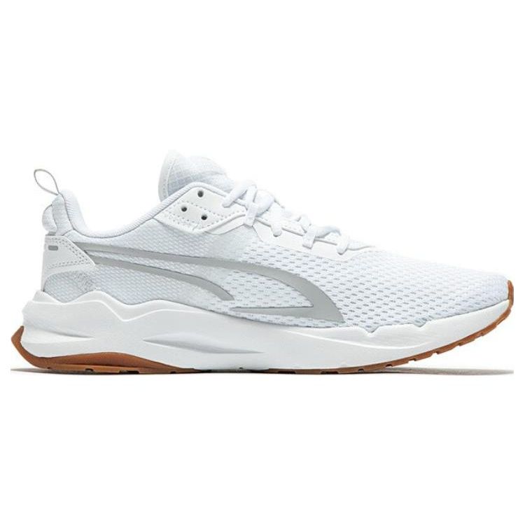 Puma Stride Comfortable Durable Breathable Low-Top Casual Running Shoes Unisex Sneakers White Brown 389422-02