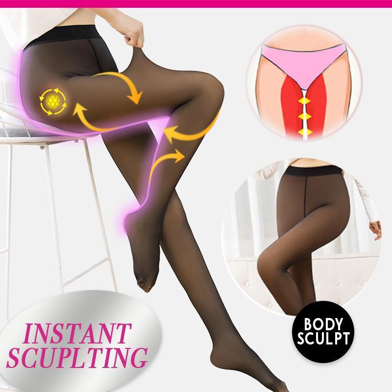 90g Flawless Legs Fake Translucent Warm Fleece Pantyhose/Stepping socks