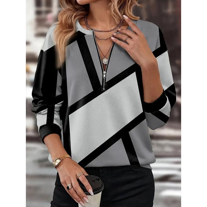 QICED Women's Fashion Casual Long Sleeve Blouses & Shirts