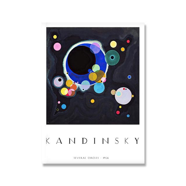 Toile de peinture abstraite de Wassily Kandinsky, imprimés d'exposition célèbres, affiches d'art mural de musée, images pour décoration de salon et de maison